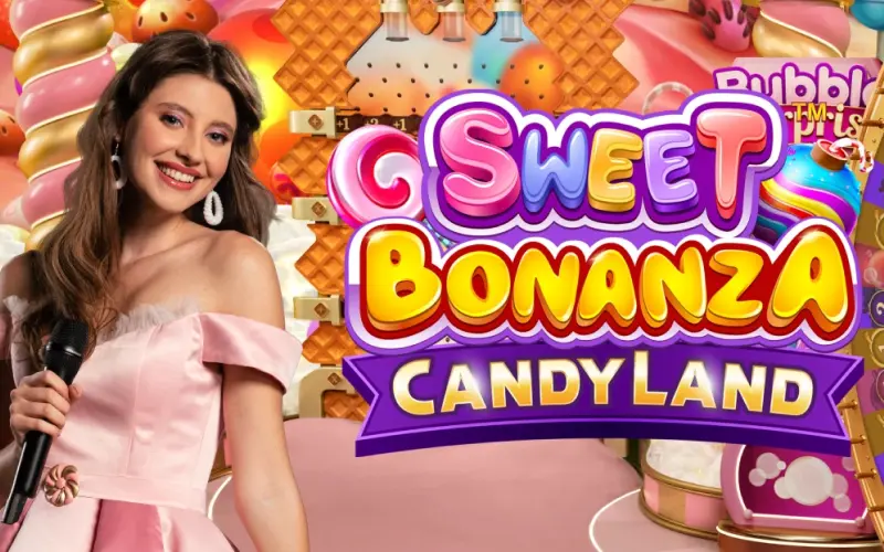 Spin colorful candy reels in Sweet Bonanza Candyland at Melbet Casino.